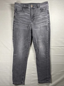 Pantalón corto American Eagle Next Level para mujer tiro más alto Jegging Crop 14 negro - Imagen 1 de 9