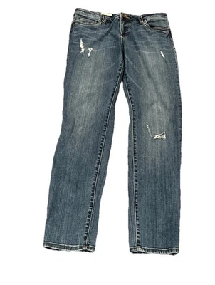 KUT from the Kloth Jeans Womens 10 Blue Denim Diana Skinny Leg Distressed - Image 1 of 4