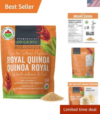 Quinoa blanca orgánica, 4 libras - Versátil alternativa de arroz y harina sin gluten Foto 1 de 4