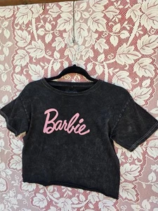 Barbie Girls Cropped top Tshirt XS inspiring girls since 1959 - Picture 1 of 9