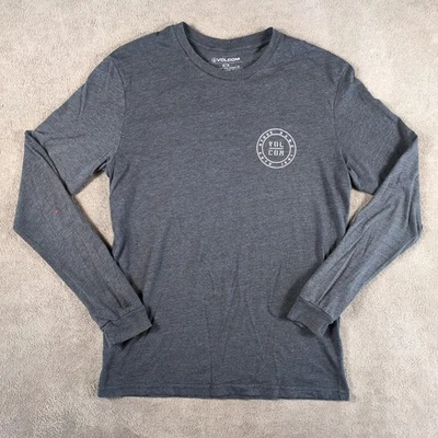 Volcom Shirt Mens Medium Charcoal Gray Cotton Spellout Stone Graphic Casual Wear - Image 1 of 4
