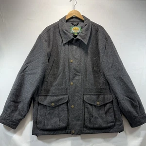 Abrigo de Caza MACKINAW Lana Alpaca Cabela's De Colección Talla L Gris Parka Chaqueta - Imagen 1 de 16