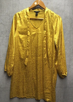 Платье-футляр Millenium размер большой золотой атласный галстук воротник карьерная вечеринка - Изображение 1 из 4