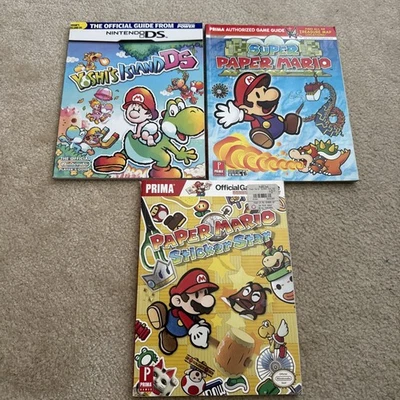 Nintendo Super Paper Mario Premier Strategy Guide Lot Yoshis Island Ds Rare Oop - Image 1 of 4