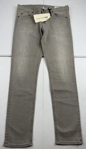 Rag & Bone The Dre Boyfriend Skinny Jean Aged Grey Stretch Denim Womens 32x30 - Picture 1 of 8