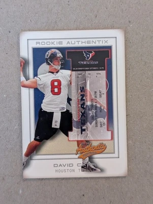 2002 Fleer Authentix - Rookie Authentix David Carr #101 Front Row /150 (RC) - Image 1 of 3