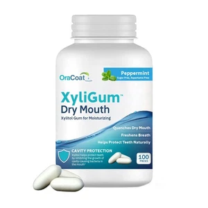 OraCoat XyliGum Boca Seca Goma Sin Azúcar, Botella de 100 Piezas, Menta Chewin... - Imagen 1 de 3