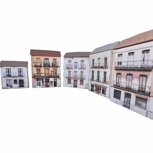 Spur N Gebäude 5 Stück Spanische Architektur Kartenmodelle Maßstab 1:148 S62 - Bild 1 von 8