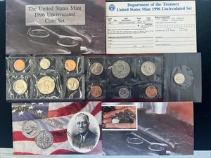 1996 P&D Mint Set US with Envelope & COA (11 Coin Set) Includes 'W' Dime #342 - Picture 1 of 7