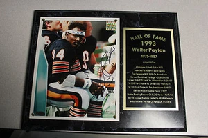 WALTER PAYTON SIGNED PLAQUE 15" X 12" HALL OF FAME LEGEND - STEINER CERTIFICATE - Picture 1 of 5