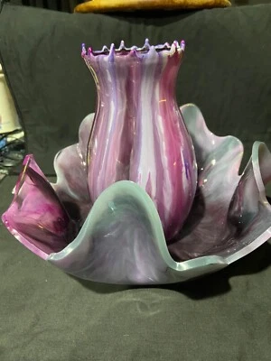 cuenco decorativo de resina y jarrón centro mariposa Foto 1 de 4