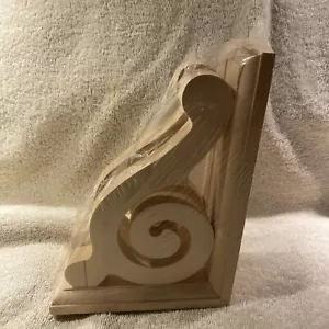 2 Wooden Scrolled Unfinished Basswood Wall Shelf Brackets CB618 Phoenix Millwork - Picture 1 of 13