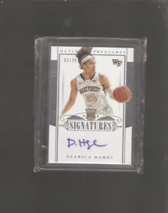 dearica hamby 2015 wnba rookie autograph /99,wake forest,sparks,vinyl,unrivaled - Bild 1 von 2