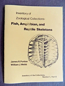 INVENTORY OF ZOOLOGICAL COLLECTIONS : Fish , Amphibian and Reptile skeletons - Picture 1 of 7