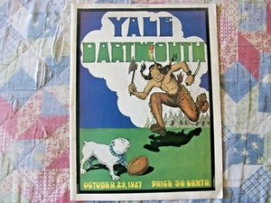 1927 YALE DARTMOUTH PROGRAM College Football BULLDOGS NATIONAL CHAMPIONS! AD - Picture 1 of 12