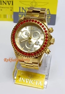 Invicta 14445 Pro Diver Men's Watch 47mm Steel Gold and Red Swiss Quartz - Picture 1 of 12