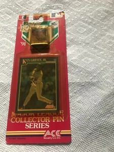 1991 MLB Score 'MVP' Ken Griffey Jr. Collectors Pin & Card - Picture 1 of 2
