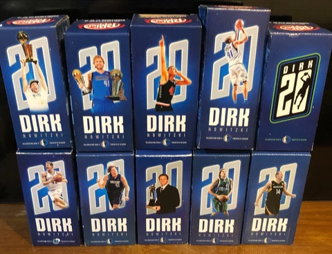 DIRK NOWITZKI 20th Season 2017-18 Bobblehead Set ALL 10 NEW IN BOX NEVER OPENED Cover