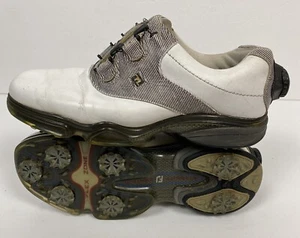 FootJoy Women White Gray Golf Shoe BOA Dial Lace Soft Spike Size 7 - Picture 1 of 8