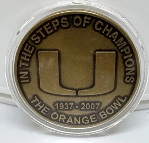 UNIVERSITY OF MIAMI ORANGE BOWL LIMITED EDITION # COIN LAST GAME 2007 #1866 - Bild 1 von 3