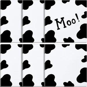 6 Packs Cute Cow Print Notes 3.2 X 3.2 Inches Post Sticky Notes Self Sticky Note - Picture 1 of 6