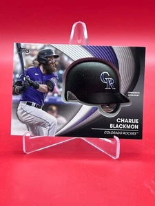 2022 Topps Series 2 CHARLIE BLACKMON Batting Helmet Relic #BH-CBL Rockies - Picture 1 of 2