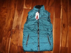 NWT WOMENS FREE COUNTRY Steel Teal Green Full Zip Quilted Vest Size S Small $90 - Picture 1 of 2