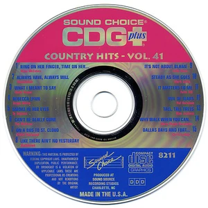 SOUND CHOICE KARAOKE SC-8211 - COUNTRY HITS VOL 41 - ORIGINAL SPOTLIGHT CD+G OOP - Picture 1 of 1
