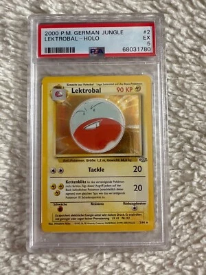 Pokemon Card Electrode German Lektrobal 2/64 Jungle HOLO PSA 5 - Image 1 of 3