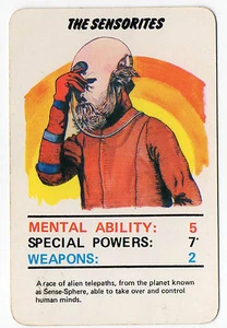 Original 1978 Dr Doctor Who Top Trumps type card The Sensorites - Picture 1 of 2