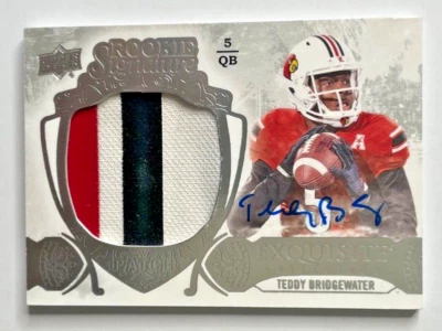 Teddy Bridgewater 2014 Exquisite Collection RC AUTO #136 Louisville #'d /75 READ - Image 1 of 3