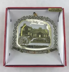 Nations Treasures Ash Lawn Highland President James Monroe Brass Metal Ornament - Picture 1 of 7