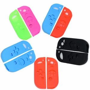 Silicone Cover Skins Antislip Case for Nintendo Switch /OLED Joy-Con Controllers - Picture 1 of 18