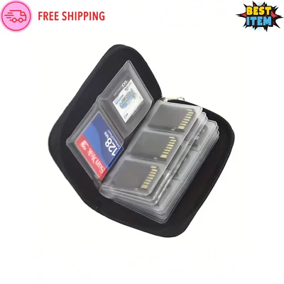 1pcs PVC Multi-Function Memory Card Bag | Camera CF & SD Card Storage Case USA - Image 1 of 4