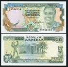 Zambie 20 kwacha 1989 poisson aigle oiseau et papillon et président Kaunda P32b UNC