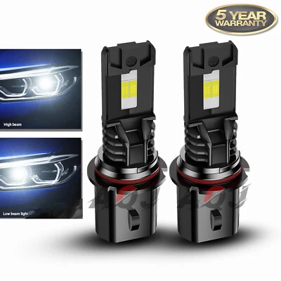 For Mazda MPV 1989-1995 9007 HB5 2x 6000K LED Headlight Bulb High Low Beam - Image 1 of 4