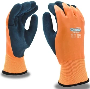 3988 High Visibility Waterproof Insulated Coated Cold Weather Winter WORK GLOVES - Picture 1 of 3