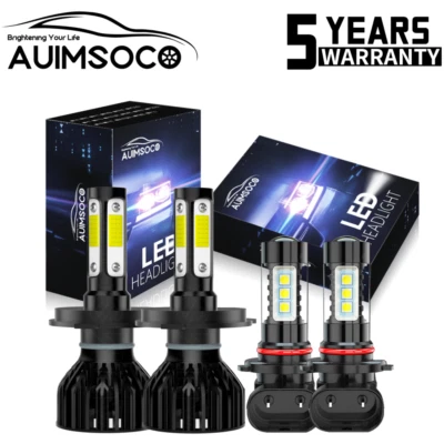 For Toyota Tundra Crew Cab Pickup 2000-2006 LED Headlight Fog Light Bulbs Combo - Image 1 of 4