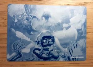Mars attacks 2013 CYAN printing plate card 1 UNDERWATER SLAUGHTER. - Picture 1 of 2