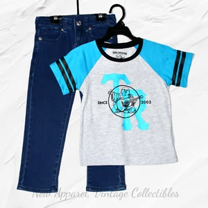 TRUE RELIGION Boys Size 4 Short Sleeve Tee+Jeans Set, 2pc T-Shirt & Pants Outfit - Picture 1 of 7