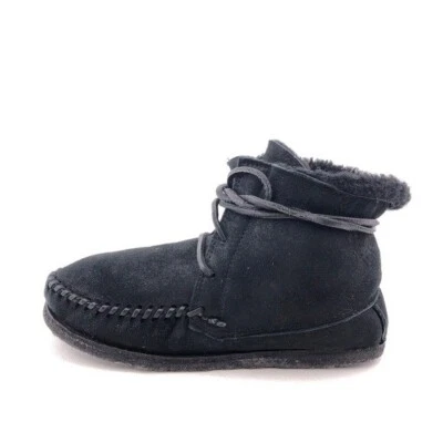Isabel Marant Etoile Botas de Invierno Mocasín Cuero Negro EUR 37 Mujer Talla 7 Foto 1 de 4