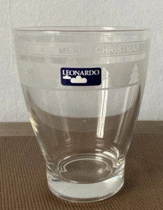Leonardo Blumenvase Glasvase Deko-Glas Windlicht Glas "Merry Christmas" - Bild 1 von 3