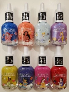 Nailtopia Disney 100 Princess Nail Polish Set of 8 Ariel Belle Snow White - Picture 1 of 2