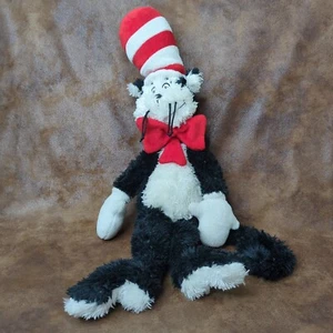 The Cat in the Hat Manhattan Toys 18" Dr Seuss Plush Fuzzy Stuffed Beanbag 2001 - Picture 1 of 5