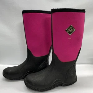 Botas altas MUCK Tack clásicas para mujer negras/rosa intenso talla 7-7,5 - Imagen 1 de 15