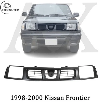 Grille For 1998-2000 Nissan Frontier Plastic Black Shell and Insert - Imagem 1 de 4