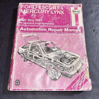 Manual de reparación Haynes Ford Escort Mercury Lynx 1981-1990 modelos de gasolina 36007 Foto 1 de 4