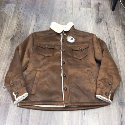 Chaqueta ranchera STS Ranchwear para hombre Wheeler piel sintética cuero sintético tostado talla mediana Foto 1 de 4