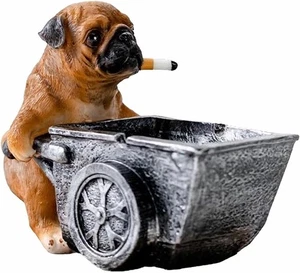 Creative Ashtray Brown Dog Ashtray for cigarettes Crafts Outdoor Smoke Resin - Picture 1 of 5