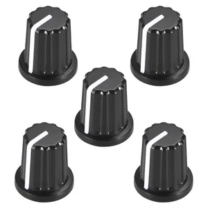 5pcs 4x6mm Potentiometer Knobs for Guitar Knob Black White with Plastic Inside - Picture 1 of 5